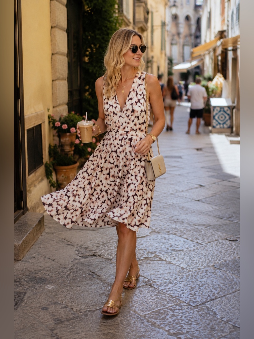 Floral Banana Republic dress, size 0